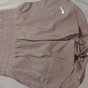 Nike One Women's Dri-FIT High-Waisted 3" 2-in-1 Shorts pinkish color with lining